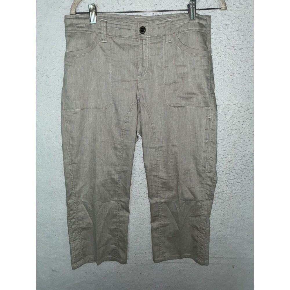 Kuhl Pants Womens 8 Beige Capri Lightweight Breathable Hiking Outdoors Stretch